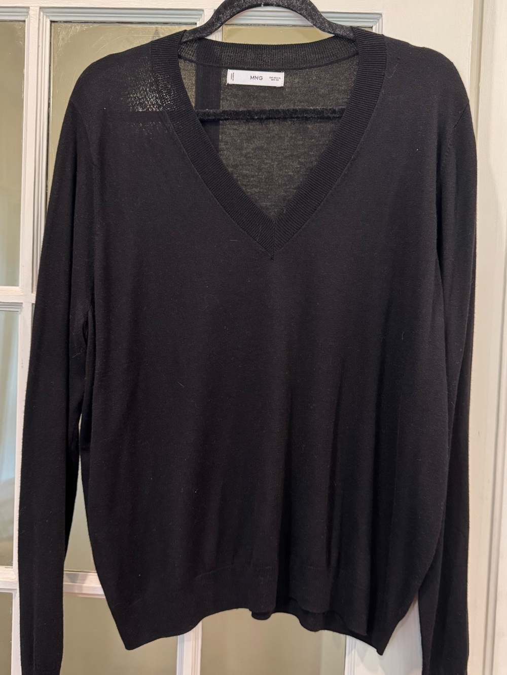 Mango Black V-Neck Sweater